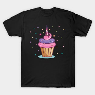 Starry Unicorn Cupcake T-Shirt